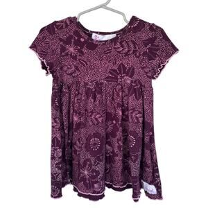 Flowersak Purple Floral Dress - Size 4